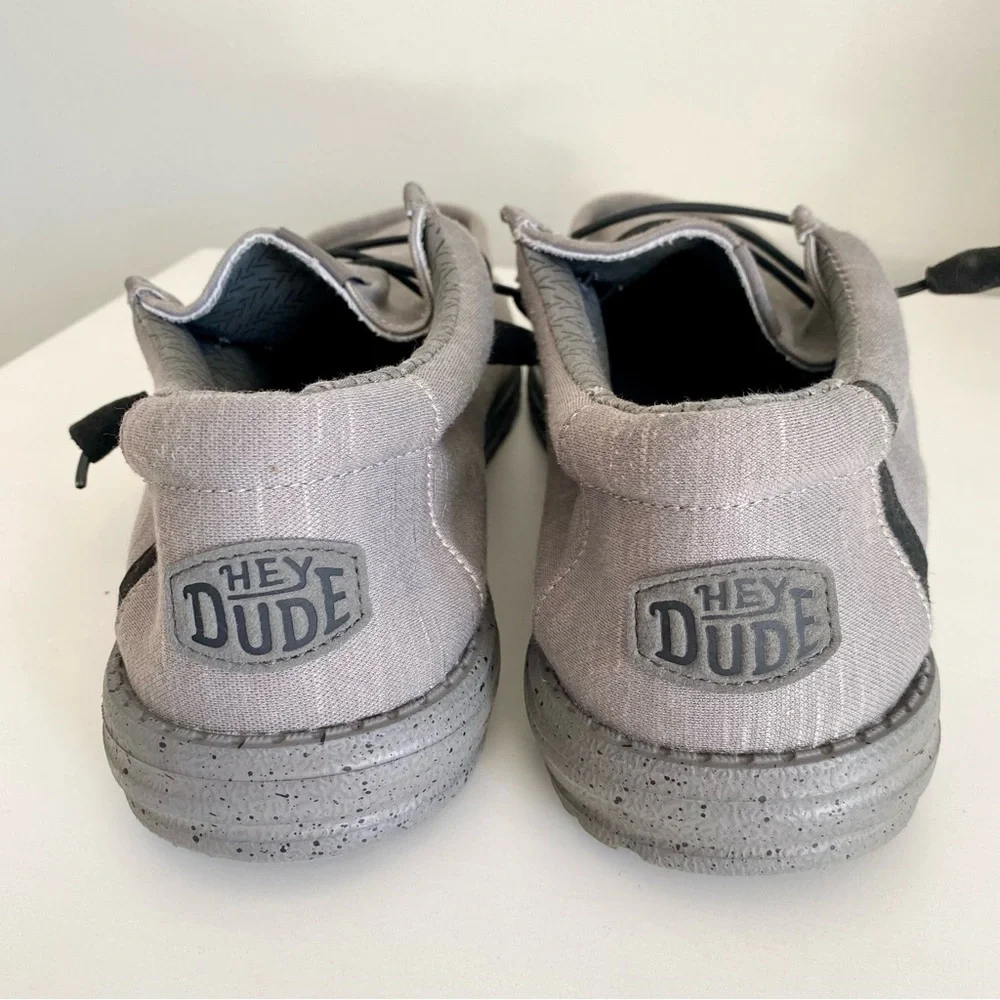 Hey Dude Men's Light Gray Slip-On Loafers